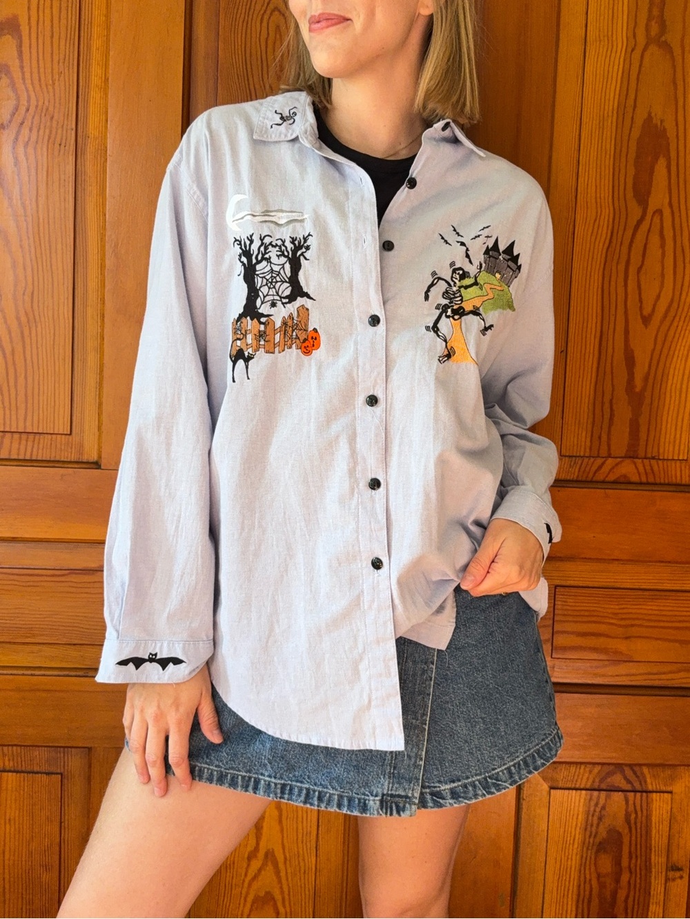 Classic 90s Halloween Vibes Button Down